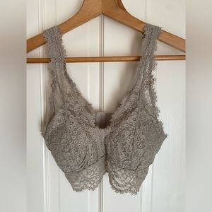 NWT AERIE TAN Lace Padded Bralette